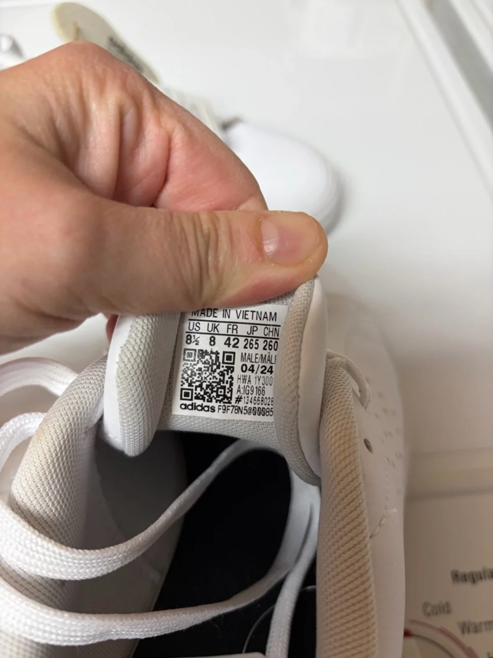 adidas White Low-Top Sneakers